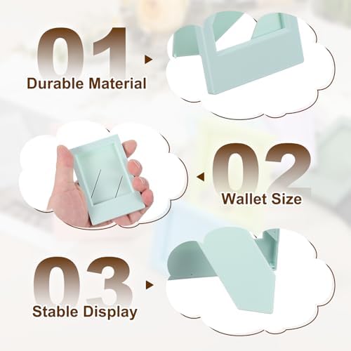 uxcell 8pcs Mini Picture Frames, 2.4 x 3.6 Inch Rectangular Film Photo Frame, Small Instant Film Photo Frame Holder for Tabletop Picture Display, Green - Image 4