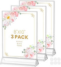 8X10 Sliver Picture Frames Double-Sided Acrylic Sign Holder-3 Pack by AcrylicSignHolderMahjongRacks%EF%BC%8CMahjongBags