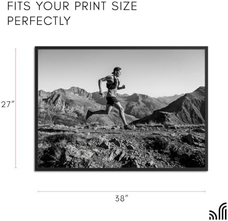Americanflat 27x38 Poster Frame - Slim Molding - Black - Image 2
