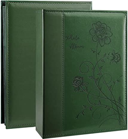 Artmag Photo Album 4x6 300 Photos, Extra Large Capacity Leather Cover Wedding Family Photo Albums Holds 300 Horizontal 4x6 Photos(Dark Green) by Artmag