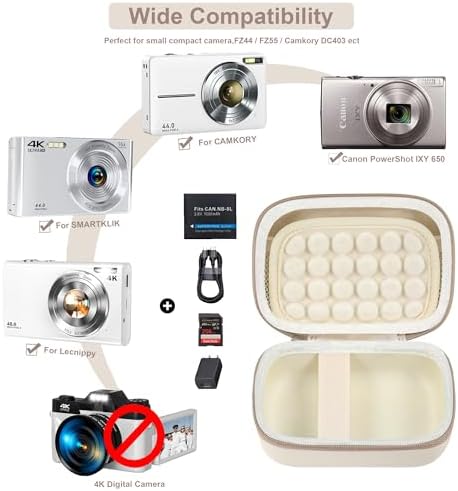 Leayjeen Small Camera Case for Canon PowerShot ELPH/IXUS - White - Image 3