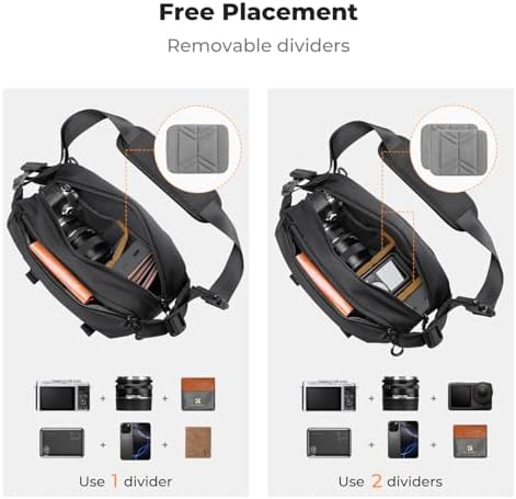 K&F CONCEPT Small Camera Sling Bag Everyday Shoulder Bag - Image 3