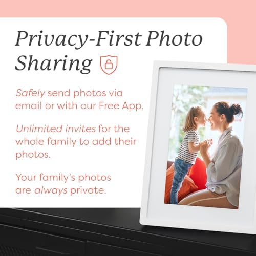 Skylight Digital Picture Frame, Load from Phone Capability, 10" White - Image 4