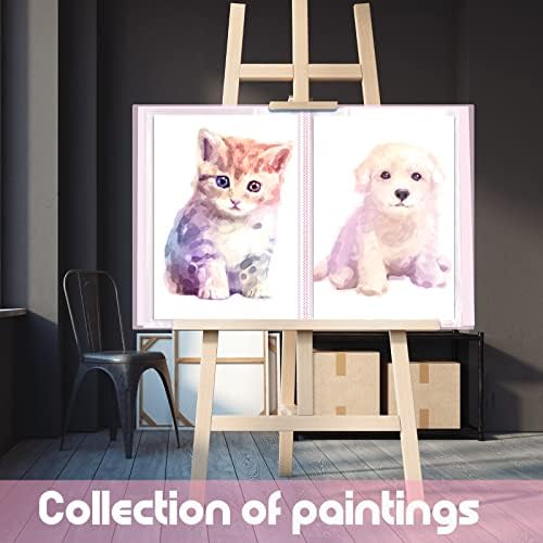 Henoyso 60 Pages Diamond Painting Storage Book A2 A3 Art Binder, Pink - Image 5