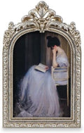 Cuspin 4x6 Silver Arch Picture Frame Vintage Ornate Resin Frame by Cuspin