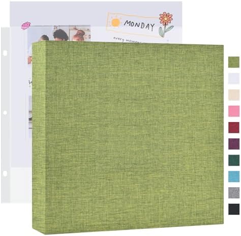 Mublalbum 12x12 Inch 3 Ring DIY Scrapbook Photo Album 40 Pages, Green by Mublalbum