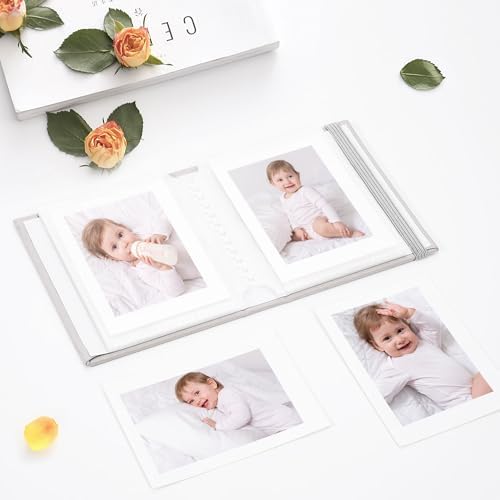 Vienrose Polaroid Photo Album Binding Cloth Photo Book for Instax Fuji 2 x3 Inch Photo Fits Fujifilm Mini 12 11 9 Snap PIC-300 52 Pockets 1 Pack, Grey - Image 6