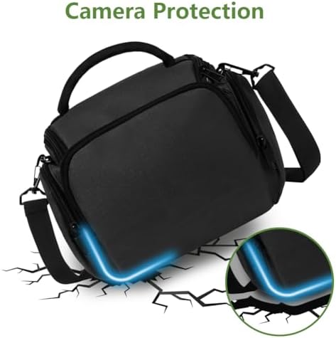 Ainiv DSLR Camera Bag, Large Waterproof Anti-Shock SLR Camera Case, Black - Image 4