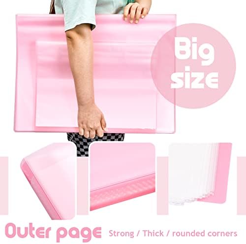Henoyso 60 Pages Diamond Painting Storage Book A2 A3 Art Binder, Pink - Image 6