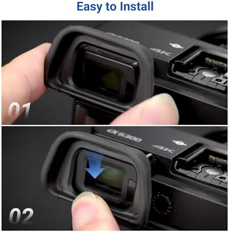 JJC 2-Pack FDA-EP10 Eyecup Eyepiece for Sony A6300 A6100 A6000 Cameras - Image 6