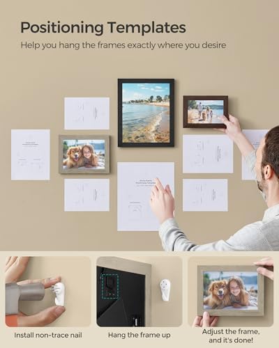 SONGMICS Collage Picture Frames, Set of 10, Glass, Paper - Image 6