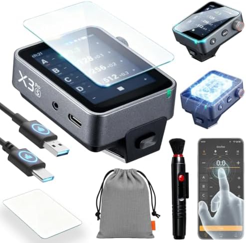 GODOX X3 PRO S with Screen Protector X3PRO S TTL Wireless Flash Trigger for Sony with Bluetooth Integration & APP Control Touch Screen 2.4GHz Wireless X System Pro Shooting Modes Shutter Control by GODOX