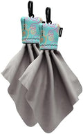 SPUDZ Classic Microfiber Lens Cleaner – Clip-On Pouch, Washable – for Binoculars, Scopes, Glasses, Screens | Classic | Baby Blue Swirls, 6 x 6 Inch (2-Pack) by SPUDZ