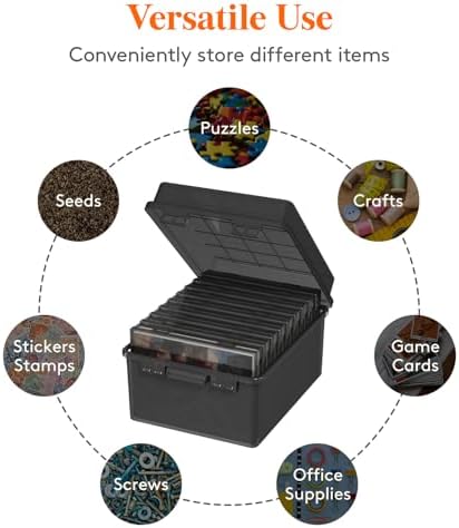 Lifewit 9 Pcs 5"x7" Photo Storage Box, Acid-Free, Black - Image 2