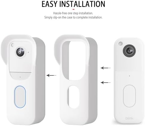 Blink Doorbell Camera Cover - Weatherproof Silicone Protective Case with Brim for for Blink Video Doorbell 2025 New Model (2nd Gen), Full Protection, Easy Installation (White) - Image 6