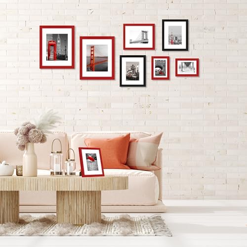 8x10 Picture Frame Set of 4 with Real Glass, Wall & Tabletop Display - Image 5