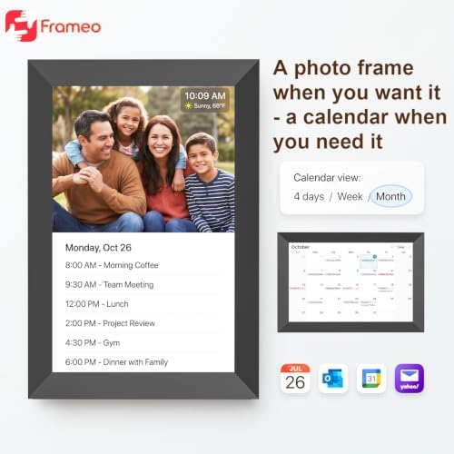 Frameo 10.1 Inch WiFi Digital Picture Frame, Digital Photo Frame with 1280x800 HD IPS Touch Screen, Auto-Rotate, Wall Mountable, Easy Setup to Share Moments Instantly via Frameo App, Gifts for Mom - Image 5