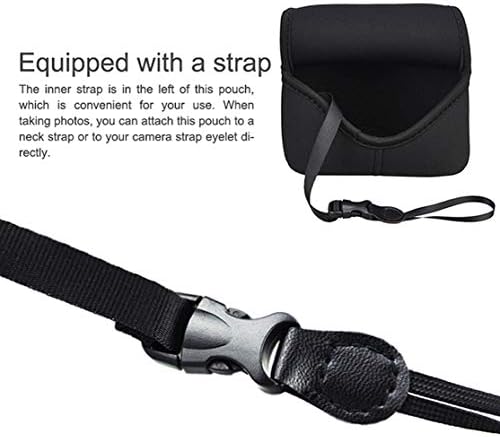 JJC Black Ultra Light Neoprene Camera Case for Sony a6600 a6500 a6400 a6300 a6100 a6000 a5100 w/55-210mm Lens, Pouch Bag for Fujifilm Fuji X-T30 X-T20 X-T10 W/ 55-200mm Lens, Elastic, Water Resistant - Image 4