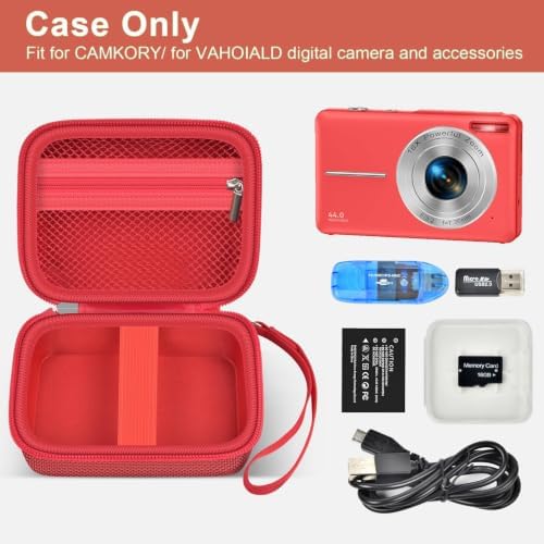 ALKOO Digital Camera Case for CAMKORY, Camera Pouch for KODAK Pixpro -Red - Image 2