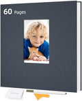 Self Adhesive Photo Album, 60 Pages, 13.2x12.8 Inch, Gray Blue by Remowith