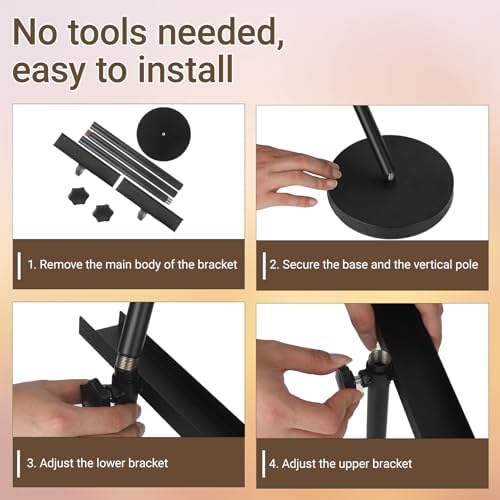 28''Adjustable Tabletop Easel Stand, Picture Easels for Display-Black - Image 6