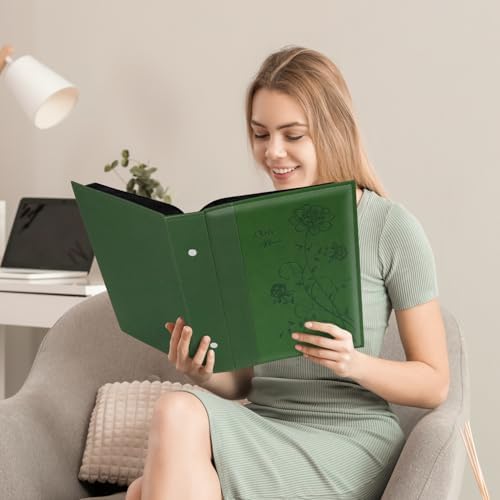 Artmag Photo Album 4x6 300 Photos, Extra Large Capacity Leather Cover Wedding Family Photo Albums Holds 300 Horizontal 4x6 Photos(Dark Green) - Image 6