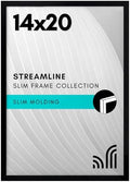 Americanflat 14x20 Poster Frame - Slim Molding - Black by Americanflat