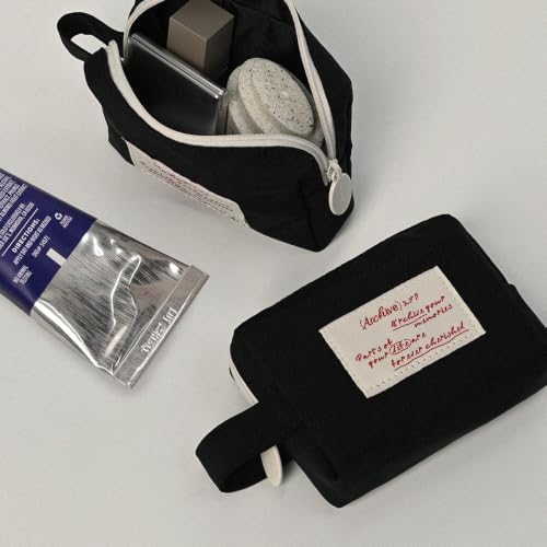 Monolike Archive 247 Handy Pouch, Black - Small Nylon Pouch, Portable Cosmetic & Toiletry Case, Tech Cable Organizer, Daily Storage Bag - Image 5