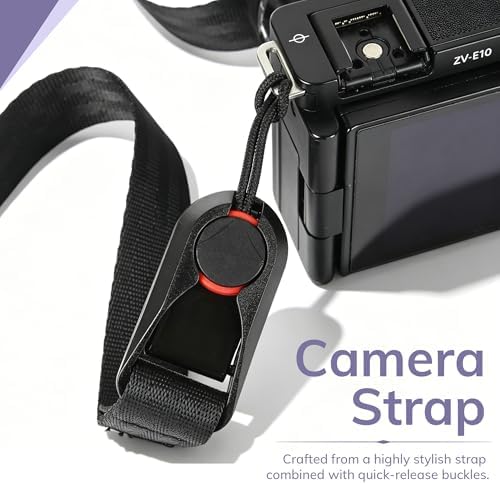 Camera Strap Neck Shoulder Strap with Quick Release Buckles for DSLR SLR - Image 2