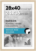 Americanflat 28x40 Poster Frame - Matted to 24x36 - Natural Oak by Americanflat