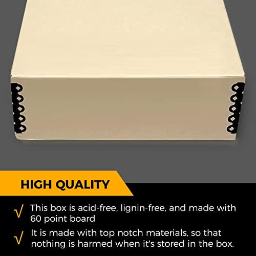 Golden State Art, Archival Drop Front Storage Box, Tan-9.25x11.75x3 Inch - Image 5