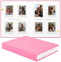 Instax Mini Photo Album with Writing Space, Linen Cover, Pink by Unknown