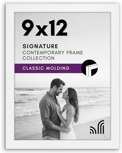 Americanflat 9x12 Picture Frame - Engineered Wood - White by Americanflat