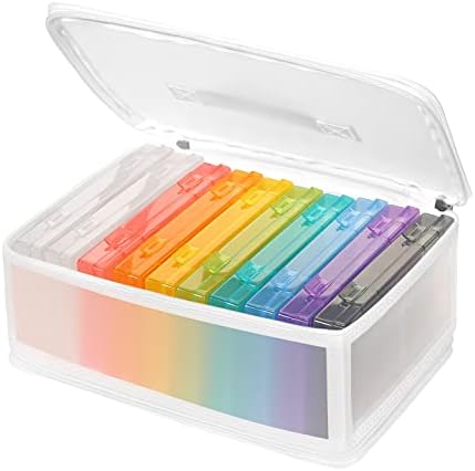 Gbivbe Photo Storage Case - 4x6 Size, Large Box Holds 1000 Photos, Card Storage, Handle Puzzle Cards Seed Packets, 9 Colors by Gbivbe