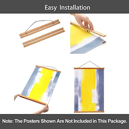 WITCOLOR 36 Inch Wide Magnetic Frames, Strong Magnet, Wood Poster Hanger for Diamond Painting, Maps, Pictures, Prints, Scrolls, Canvas Artwork, Movie Poster, Bedroom, Office - Image 5