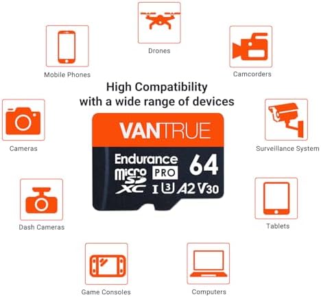 Vantrue 64GB microSD UHS-I U3 Memory Card with Adapter for Dash Cams - Image 5
