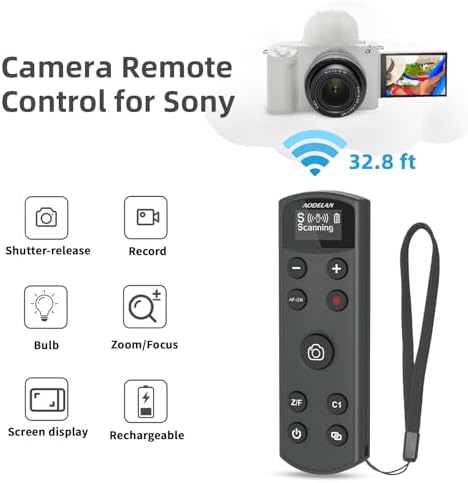 for Sony Camera Wireless Remote Control, Rechargeable OLED Shutter Release - Image 2