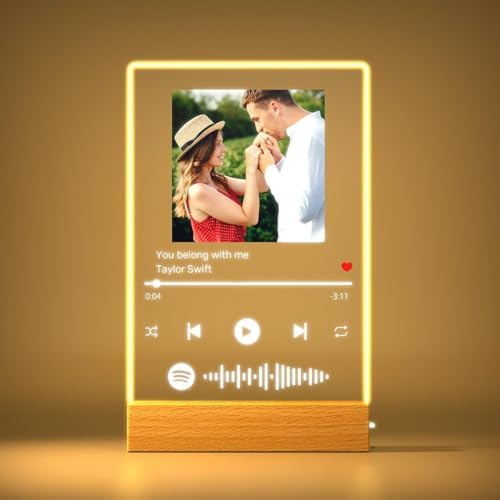 6" Warm Light Wood LED Light Base with Acrylic Sheet for Home Decor Art - Image 3
