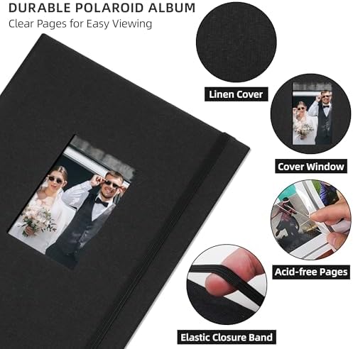 Vienrose Mini Polaroid Photo Album 208 Photos 2x3 Inch Black 2 PACK - Image 3