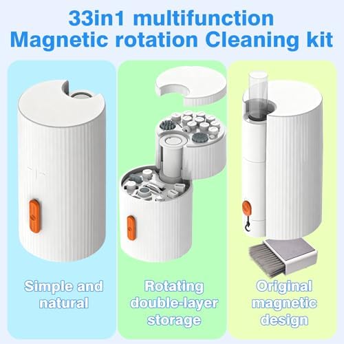 33-in-1 Multi-Functional Cleaning Kit Tool for Electronics inlcuding Headphones,Mobile Phones,Computer,Monitor,Lens and etc, Compact and Portable Design - Image 4