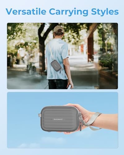 BAGSMART Digital Camera Case, Small Camera Bag with 2 Carrying Ways, Grey - Image 7