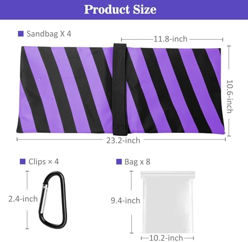 4 Packs Purple Sandbag Weight Bags for Light Photography Video Equipment - Image 4