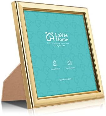 LaVie Home 4x4 Picture Frames (12 Pack, Gold) Simple Designed Photo Frame with High Definition Glass for Wall Mount & Table Top Display, Set of 12 Classic Collection - Image 2