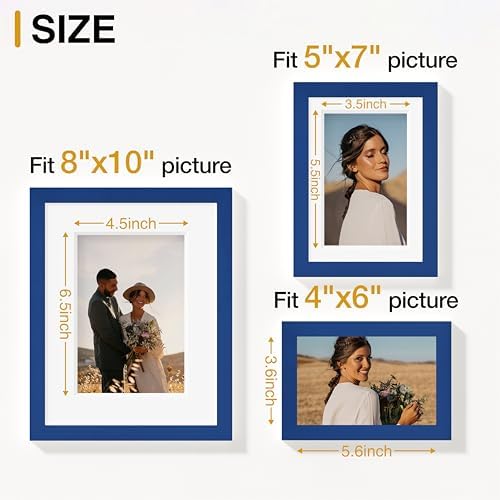Vittanly 10 Pack Picture Frames Collage Wall Decor, Blue - Image 5