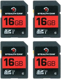 STEALTH CAM SD Card - High-Speed Data Transferring Storage Game Trail Hunting Scouting Photo Video Recording Cameras, 16GB SD Card (4 Pack) by StealthCam