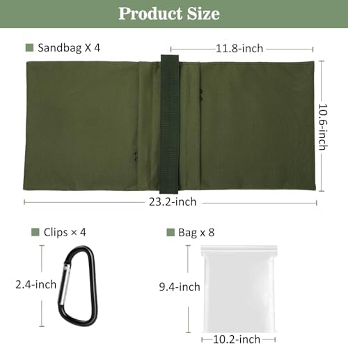 4 Packs Green Sandbag Weight Bags for Light Photography Video Equipment - Image 4