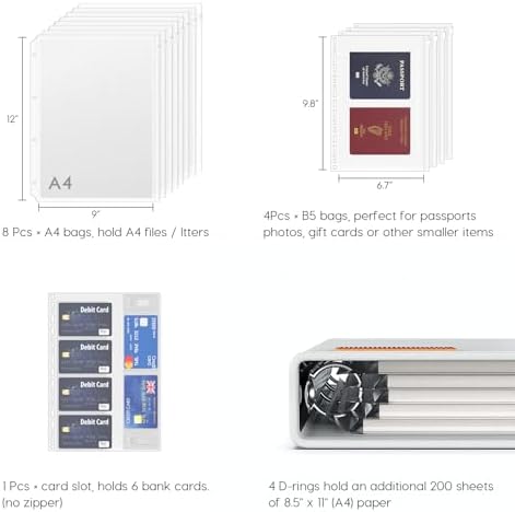 Important Document Organizer Binder, Fireproof Certificate Protector - Image 4