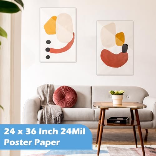 AmazingSpark 2 Pcs Rigid Print Protectors 24 x 36 Inch Clear Poster Protector Sleeve Sheet PVC Clear Sheet Holder for Photo Document Magazine - Image 7