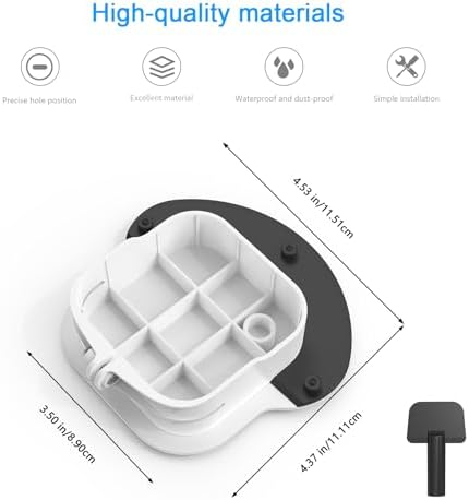 Sun Rain Shade Camera Cover Compatible with R-ing Floodlight Cam Wired Plus, for R-ing Floodlight Outdoor Weather-Resistant Rain Shield Accesorios (White) - Image 2