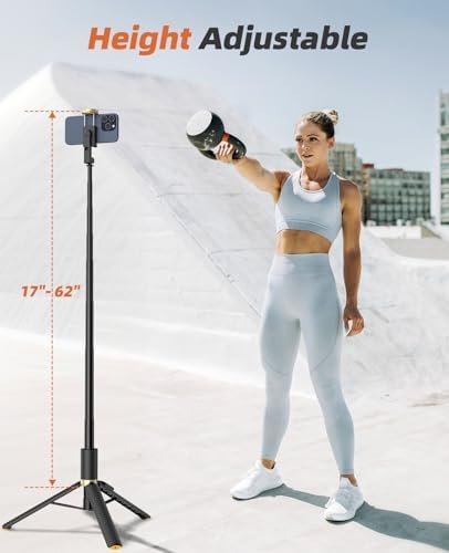 Tripod for iPhone, Selfie Stick with Remote, Stable & Durable Phone Tripod - Image 2
